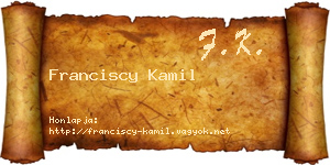 Franciscy Kamil névjegykártya